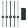 Cerca Euro con 5 Postes U Verde 0.4x10 m Acero de , Postes de cerca - Ref: Foro24-3335988, Precio: 39,05 €, Descuento: -5%%