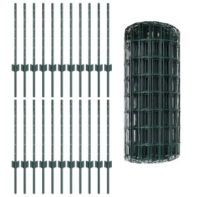 Comprar Cercado Euro con 22 postes U Verde 0,6x50