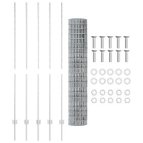 Cerca Euro con 10 postes U Plata 1,5x10 m Acero de , Postes de cerca - Ref: Foro24-3336158, Precio: 116,72 €, Descuento: %