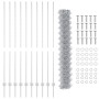 Cerca de Cadena con 20 Postes U Plateado 1.6x10 m Acero de , Postes de cerca - Ref: Foro24-3336300, Precio: 131,85 €, Descuen...