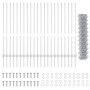 Valla de eslabones de cadena con 44 postes en plata 1.2m x 25m de acero de , Postes de cerca - Ref: Foro24-3336308, Precio: 2...