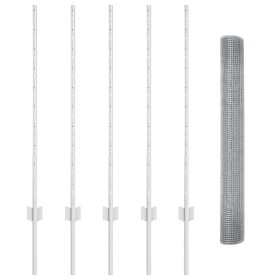 Set de Cerca de Malla de Pollo Set de 2 Acero galvanizado Duradero de , Postes de cerca - Ref: Foro24-3336326, Precio: 56,19 ...