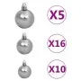 Árbol de Navidad abeto Nordmann con LEDs y bolas verde 240 cm de vidaXL, Arboles de navidad - Ref: Foro24-3077734, Precio: 30...