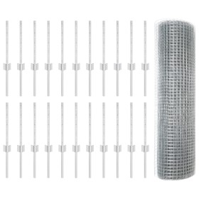 Cerca de Malla Soldada con 22 Postes U Plateados 0.4x50 m de Acero de , Postes de cerca - Ref: Foro24-3336379, Precio: 113,47...