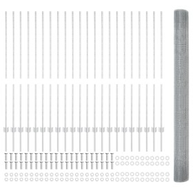 Cerca de Alambre Soldado con 44 Postes en U Plateados 1.4x50 m Acero de , Postes de cerca - Ref: Foro24-3336406, Precio: 256,...