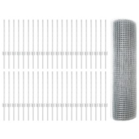 Valla de Alambre Soldado con 44 Postes U Plateado 0.5x100 m Acero de , Postes de cerca - Ref: Foro24-3336416, Precio: 254,10 ...