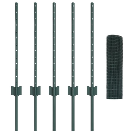 Conjunto de Paneles de Cerca Rústicos Set de 2 Verde Metal de , Postes de cerca - Ref: Foro24-3336432, Precio: 42,39 €, Descu...