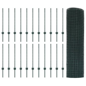 Cerca de Alambre Soldado con 22 Postes Verde 0,8x50 m Acero de , Postes de cerca - Ref: Foro24-3336510, Precio: 151,60 €, Des...