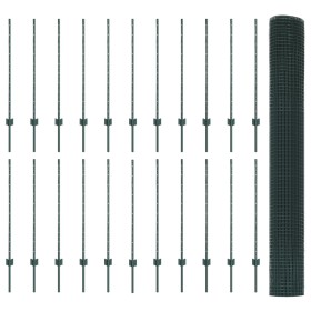Cerca de Alambre Soldado con 22 postes U Verde 1x50 m Acero de , Postes de cerca - Ref: Foro24-3336515, Precio: 183,85 €, Des...