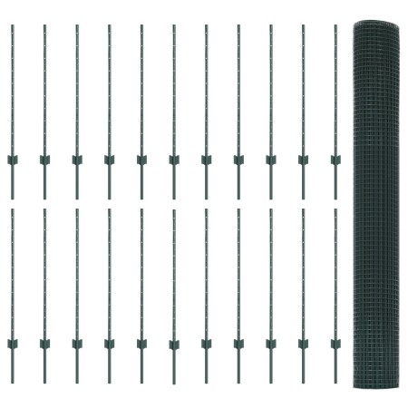 Cerca de Alambre Soldado con 22 postes U Verde 1x50 m Acero de , Postes de cerca - Ref: Foro24-3336515, Precio: 183,85 €, Des...