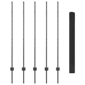 Cerca de Alambre Soldado con 10 Postes U Gris 1.4x10 m de Acero de , Postes de cerca - Ref: Foro24-3336572, Precio: 70,22 €, ...