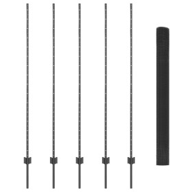 Juego de Cercas de Jardín Set de 2 Gris Acero Galvanizado de , Postes de cerca - Ref: Foro24-3336577, Precio: 72,93 €, Descue...