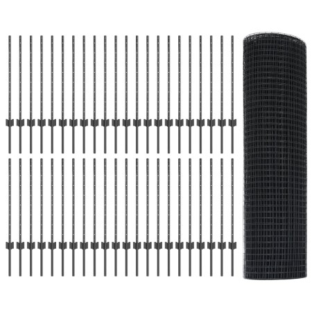 Cerca de Alambre Soldado con 44 postes U Gris 0.8x100 m de Acero de , Postes de cerca - Ref: Foro24-3336658, Precio: 318,29 €...