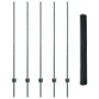 Postes de Cerco 5 pcs U-Channel Verde 140 cm de Acero, Cerco Hexagonal Verde 1.4x10 m de Acero de , Postes de cerca - Ref: Fo...