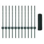 Postes de Cerca 11 pcs U-Channel Verde 60 cm Acero,  Cerca Hexagonal Verde 0.6x25 m Acero | Foro24.es | Tu tienda online para hogar, jardín y más Foro24.es