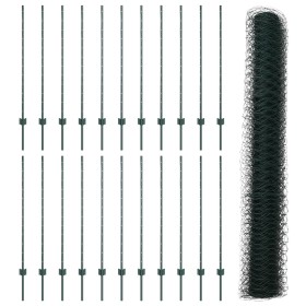 Comprar Postes de Valla 11 pcs U-Channel Verde