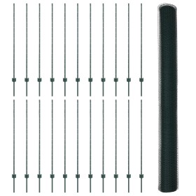 Comprar Postes de Valla 11 pcs U-Channel Verde