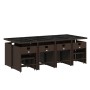 Set muebles de jardín 13 pzas y cojines ratán sintético marrón en Conjuntos de jardín | Comprar online en Foru.es