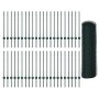 Postes de Cerca 11 pcs Canal U Verde 80 cm Acero, Cerca Hexagonal Verde 0,8x100 m Acero de , Postes de cerca - Ref: Foro24-33...