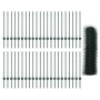 Posts de Valla 11 pcs U-Channel Verde 80 cm Acero, Valla Hexagonal Verde 0.8 x 100 m Acero de , Postes de cerca - Ref: Foro24...