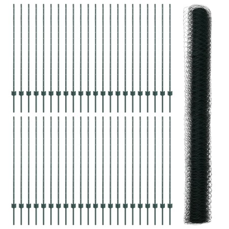 Postes de Cerca  11 pcs U-Channel Verde 140 cm Acero, Cerca Hexagonal  Verde 1.4x100 m Acero | Foro24.es | Tu tienda online para hogar, jardín y más Foro24.es