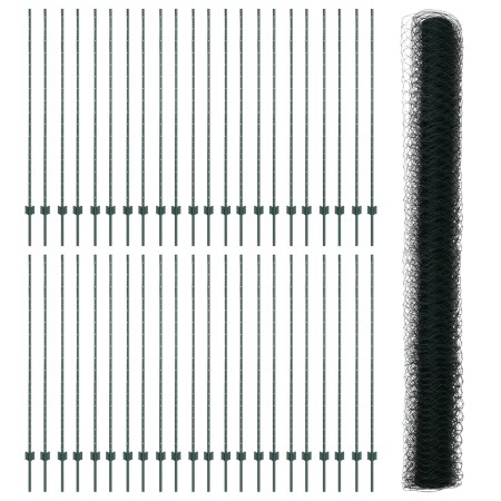 Postes de Cerca  11 pcs U-Channel Verde 150 cm Acero, Cerca Hexagonal  Verde 1.5x100 m Acero | Foro24.es | Tu tienda online para hogar, jardín y más Foro24.es