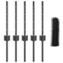 Postes de Cerca 5 pcs U-Channel Gris 40 cm Acero, Cerca Hexagonal Gris 0,4x10 m Acero de , Postes de cerca - Ref: Foro24-3336...