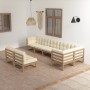 Muebles de jardín 8 pzas y cojines madera maciza pino de vidaXL, Conjuntos de jardín - Ref: Foro24-3076667, Precio: 928,63 €,...