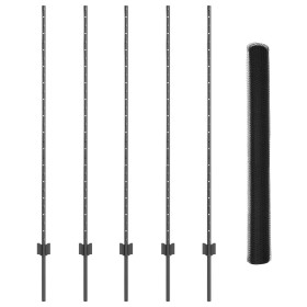 Comprar Postes de Cerca 10 pcs U-Channel Gris 140
