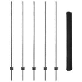 Comprar Postes de Cerca 10 pcs U-Channel Gris 160