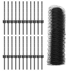 Comprar Postes para Valla 11 pcs U-Channel Gris