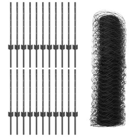 Comprar Postes de Valla 11 pcs U-Channel Gris 60
