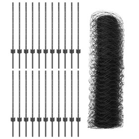 Comprar Postes de Valla 11 pcs U-Channel Gris 80