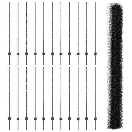 Publicaciones de Valla  22 pcs U-Channel Gris 140 cm Acero, Valla Hexagonal  Gris 1.4x50 m Acero | Foro24.es | Tu tienda online para hogar, jardín y más Foro24.es