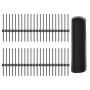Postes de Cerca 11 pcs U-Channel Gris 40 cm Acero,  Cerca Hexagonal Gris 0.4x100 m Acero | Foro24.es | Tu tienda online para hogar, jardín y más Foro24.es