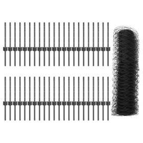 Comprar Posts de Cerca 11 pcs U-Channel Gris 40