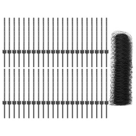 Comprar postes de valla 11 pcs U-Channel Gris 60