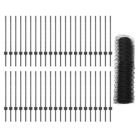 Comprar Postes de Valla 11 pcs U-Channel Gris 80