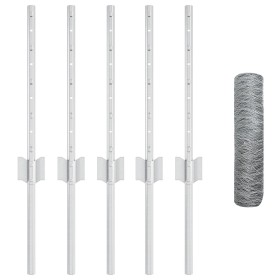 Comprar Poste de cerca 5 pcs U-Channel 40 cm