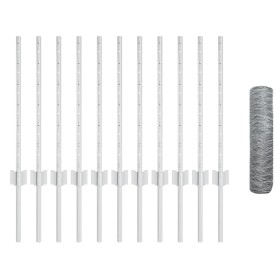 Comprar Postes de Cerca 11 pcs U-Channel 60 cm