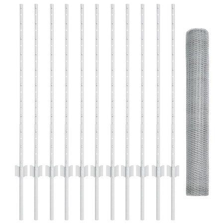 Juego de cercas de jardín Set de 2 Acero galvanizado de , Postes de cerca - Ref: Foro24-3336999, Precio: 72,24 €, Descuento: %