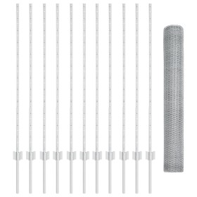 Juego de Cerca de Juego de 2 Acero galvanizado Estándar Durable de , Postes de cerca - Ref: Foro24-3337002, Precio: 96,80 €, ...