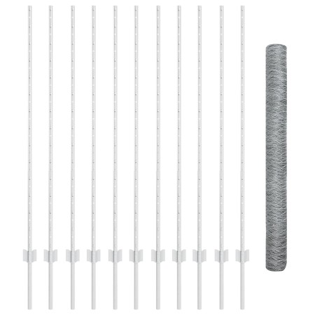 Publicaciones Valla  22 pcs U-Channel 140 cm Acero Galvanizado, Valla Hexagonal  1.4x25 m Acero Galvanizado | Foro24.es | Tu tienda online para hogar, jardín y más Foro24.es