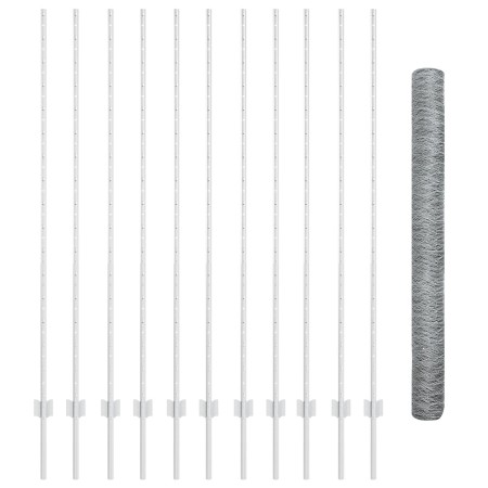 Juego de Cerca Hexagonal Set de 2 Acero galvanizado 25 x 1.5 m | Foro24.es | Tu tienda online para hogar, jardín y más Foro24.es