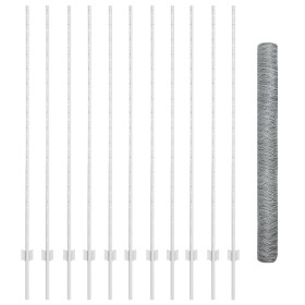 Comprar Set de Cerca de Jardín Galvanizado Set de