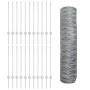 Posts de cerca 11 pcs U-Channel 80 cm Acero Galvanizado, Cerca Hexagonal 0,8x50 m Acero Galvanizado de , Postes de cerca - Re...