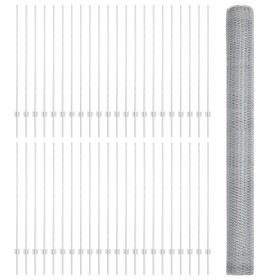 Posts de Cerca 22 pcs U-Channel 140 cm Acero Galvanizado, Cerca Hexagonal 1,4x100 m Acero Galvanizado de , Postes de cerca - ...