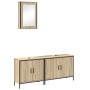 Conjunto de Muebles de Baño de 3 Piezas de Madera Ingenierizada de Roble de , Tocadores de baño - Ref: Foro24-3345140, Precio...