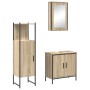 Conjunto de Muebles de Baño de 3 Piezas Roble de Madera Ingenierada de , Tocadores de baño - Ref: Foro24-3345149, Precio: 164...