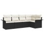 Conjunto de sofá de 5 piezas con cojines Negro Poliratán de , Sofás de exterior - Ref: Foro24-3345357, Precio: 337,83 €, Desc...